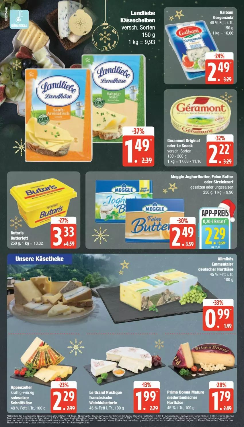 Aktueller Prospekt Edeka - Prospekte - von 09.12 bis 14.12.2024 - strona 14 - produkty: hartkäse, Käse, käsescheiben, landliebe, nuss, salz, snack, Ti, ZTE