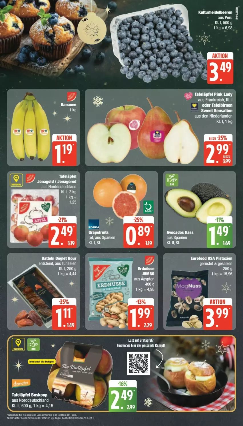 Aktueller Prospekt Edeka - Prospekte - von 09.12 bis 14.12.2024 - strona 9 - produkty: banane, bananen, beere, beeren, eis, heidelbeere, heidelbeeren, pistazien, reis, salz, Ti, ZTE