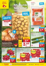 Gazetka promocyjna Netto Marken-Discount - Filial-Angebote - Gazetka - ważna od 19.03 do 19.03.2022 - strona 4 - produkty: asti, beere, beeren, beutel, bio, eis, gurke, gurken, himbeer, himbeere, himbeeren, kartoffel, kartoffeln, möhren, ndk, obst, radieschen, reis, sac, Schal, Schale, speisekartoffeln, Ti, versandkostenfrei, zwiebel, zwiebeln