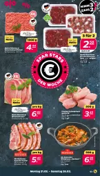 Gazetka promocyjna Netto - Angebote ab Montag - Gazetka - ważna od 26.02 do 26.02.2022 - strona 3 - produkty: eis, fleisch, Fleischerei, Frische Hähnchen, gulasch, hackfleisch, kasseler, minutensteaks, pfanne, pute, Rostocker, Schere, schwein, schweine, Schweinehackfleisch, steak, steaks, wein, weine, Wild