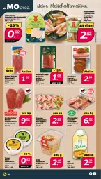 Gazetka promocyjna Netto - Angebote ab Montag - Gazetka - ważna od 26.02 do 26.02.2022 - strona 4 - produkty: auer, aufschnitt, Bau, Bauer, Becher, dell, Edelsalami, eis, elle, fleisch, Fleischalternative, frikadellen, Geflügel, geflügelsalat, hühner, kasseler, Popp, rind, rinder, ring, Rostocker, rügenwalder, salami, salat, Schal, schinken, schwarzwälder schinken, Spezi, suppe, suppen, suppenfleisch, Ti, Vegeta, wein, würstchen
