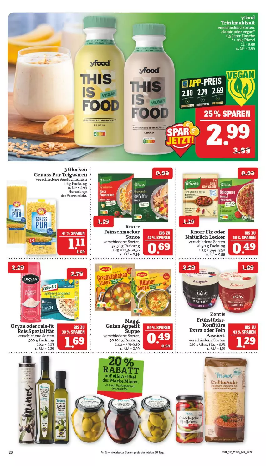 Aktueller Prospekt Marktkauf - Prospekt - von 19.03 bis 25.03.2023 - strona 20 - produkty: eis, feinschmecker, flasche, hartweizen, knorr, knorr fix, konfitüre, korn, maggi, nuss, oryza, reis, reis-fit, sauce, Spezi, spitzen-langkorn, suppe, teigwaren, Ti, Wild, zentis, ZTE