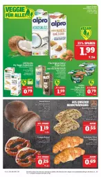 Gazetka promocyjna Marktkauf - Prospekt - Gazetka - ważna od 25.03 do 25.03.2023 - strona 15 - produkty: alpro, auer, Bau, Bauer, Becher, bio, brezel, brot, Croissant, deka, drink, edeka bio, eis, gin, hafer, Haferdrink, karotten, kartoffel, Käse, kokos, kokosnuss, Laugenbrezel, mandel, mehl, nuss, reis, rel, schinken, Ti, veggie, ZTE, zucker