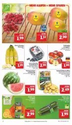 Gazetka promocyjna Marktkauf - Prospekt - Gazetka - ważna od 25.03 do 25.03.2023 - strona 6 - produkty: banane, bananen, beere, beeren, bio, deka, edeka bio, eis, fleisch, Frühkartoffeln, heidelbeere, heidelbeeren, kartoffel, kartoffeln, melone, reis, Schal, Schale, spargel, speisefrühkartoffeln, tafeläpfel, Ti, wasser, wassermelone, ZTE, zucchini