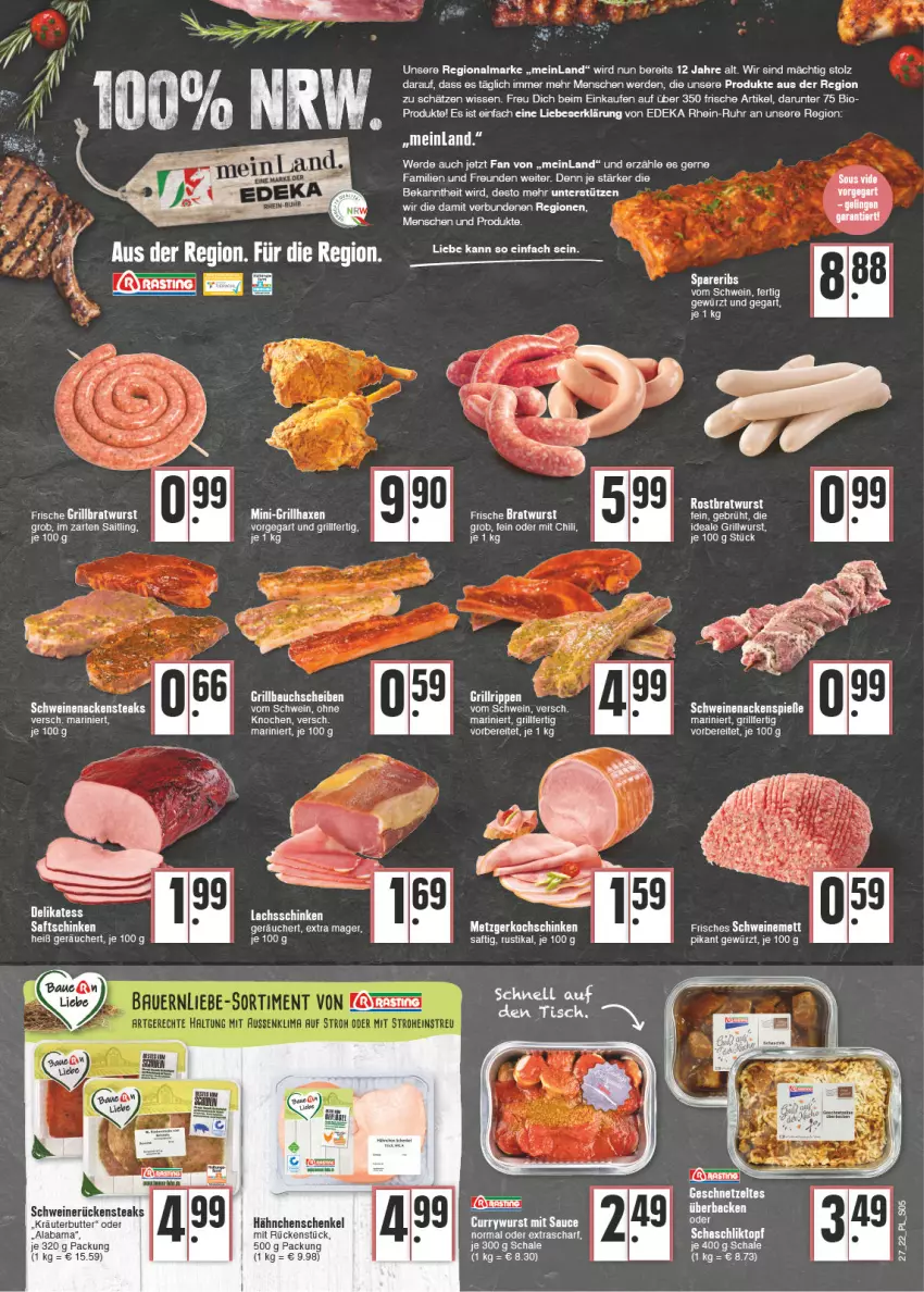 Aktueller Prospekt E Center - Angebote der Woche - von 04.07 bis 09.07.2022 - strona 5 - produkty: axe, bio, bratwurst, chili, deka, erde, geschnetzeltes, gewürz, grill, grillbratwurst, grillhaxe, Haxe, im zarten saitling, kochschinken, lachs, lachsschinken, LG, Mett, Nackensteak, nackensteaks, saft, saftschinken, Schal, Schale, schinken, schwein, schweine, schweinenacken, spareribs, steak, steaks, tee, Ti, tisch, topf, uhr, wein, weine, wurst, Zelt