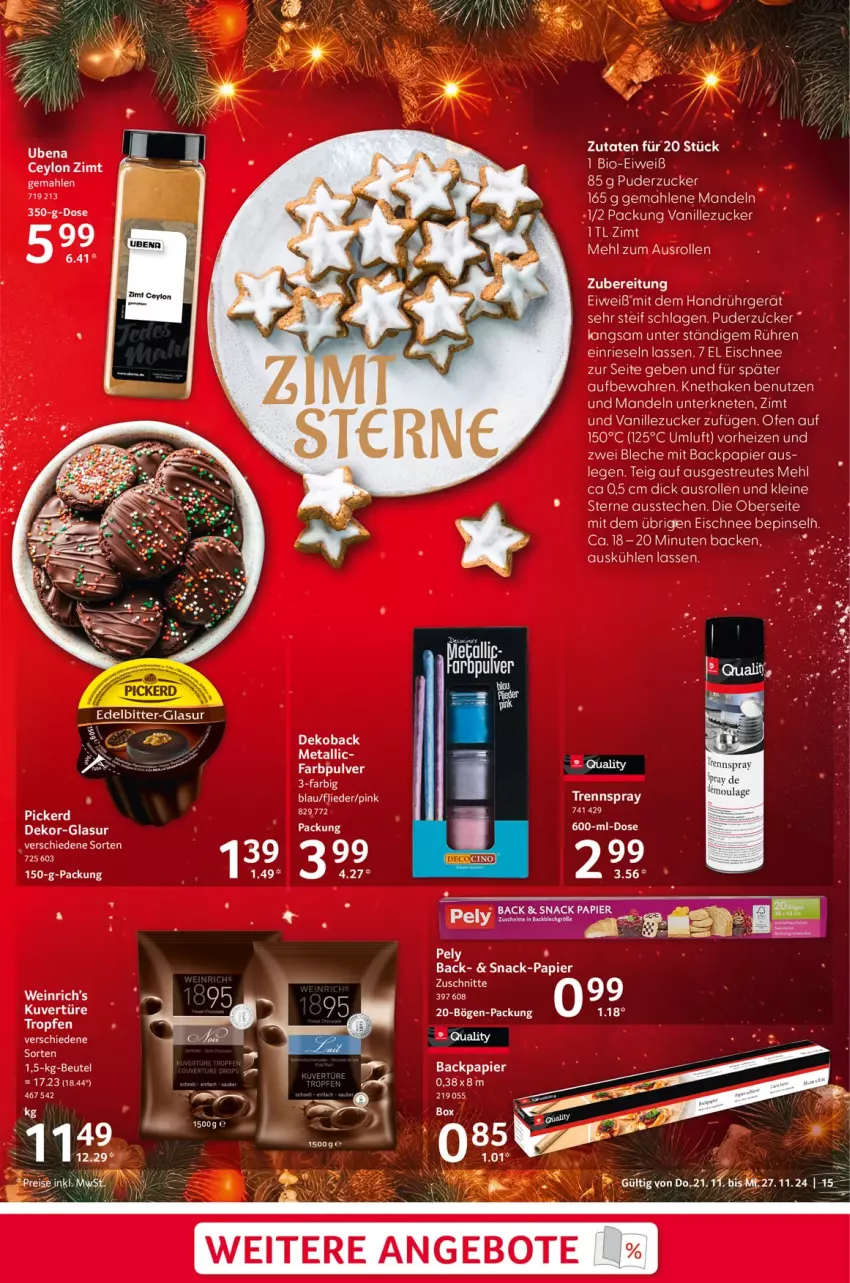 Aktueller Prospekt Selgros - Food - von 21.11 bis 27.11.2024 - strona 15 - produkty: angebot, angebote, beutel, bio, eis, Elan, flieder, leine, LG, mandel, mandeln, mehl, Ofen, papier, Pinsel, snack, vanille, wein, Yo, zucker