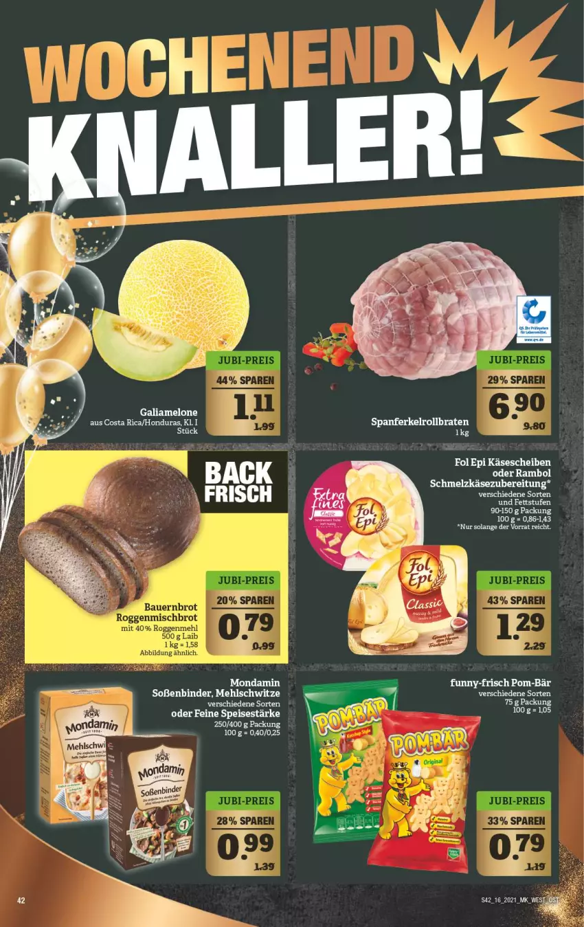 Aktueller Prospekt Marktkauf - Prospekt - von 18.04 bis 24.04.2021 - strona 42 - produkty: fol epi, galiamelone, Käse, käsescheiben, mehl, melone, mondamin, Schmelzkäse, schmelzkäsezubereitung, Soße, tee