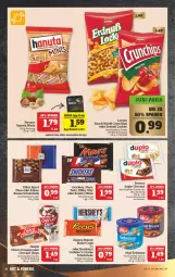 Gazetka promocyjna Marktkauf - Prospekt - Gazetka - ważna od 24.04 do 24.04.2021 - strona 20 - produkty: bounty, butter, chips, choclait chips, choco crossies, cookie, cookies, creme, crossies, crunchips, deka, duplo, eis, erdnüsse, ferrero, hanuta, kakao, lorenz, mars, milky way, nuss, peanut butter, Reese's, reis, ritter, ritter sport, schoko, schokolade, snack, snickers, Sport, twix, ültje, ültje erdnüsse, WICK