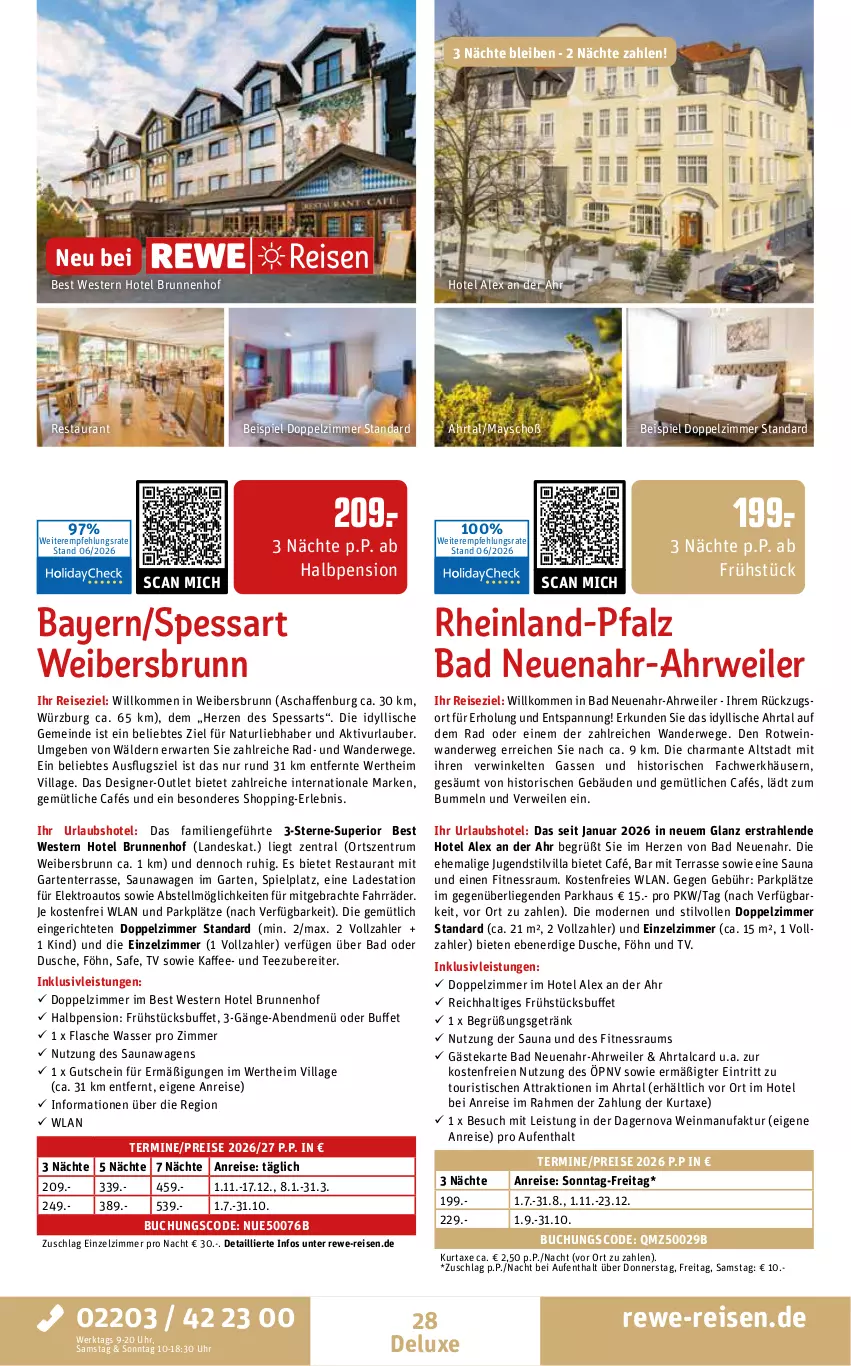 Aktueller Prospekt Rewe Reisen - Reiseprospekt - von 26.06 bis 31.07.2026 - strona 28 - produkty: auto, axe, Bad, brunnen, buch, dusche, eis, Elektro, ente, Faktu, flasche, Garten, getränk, gutschein, harman, inklusivleistungen, kaffee, kurtaxe, Liege, Mode, natur, reis, rotwein, rum, rwe, tee, Ti, tisch, uhr, wasser, wein, Weste