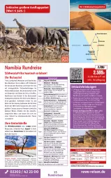 Gazetka promocyjna Rewe Reisen - Reiseprospekt - Gazetka - ważna od 31.07 do 31.07.2026 - strona 15 - produkty: Bad, Bau, buch, decke, deutschsprachige reiseleitung, dusche, eis, elle, ente, erde, Heu, HP, inklusivleistungen, natur, pool, reis, reiseverlauf, rel, südwest, Ti, Tiere, tisch, uhr, wasser, Wild, Yo
