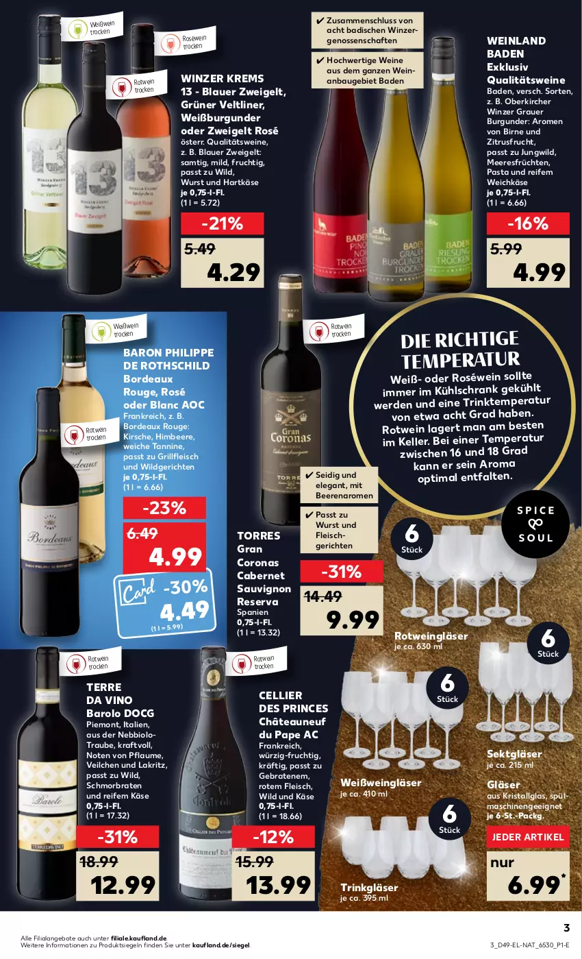 Aktueller Prospekt Kaufland - von 08.12 bis 14.12.2022 - strona 3 - produkty: angebot, angebote, auer, Bad, Barolo, Bau, beere, beeren, bio, blauer zweigelt, braten, burgunder, cabernet, cabernet sauvignon, corona, eis, elle, erde, fleisch, frucht, früchte, früchten, Gläser, grauer burgunder, grill, grüner veltliner, hartkäse, himbeer, himbeere, Käse, kirsch, kirsche, kraft, kühlschrank, Lakritz, LG, meeresfrüchte, pasta, pflaume, qualitätswein, qualitätsweine, roséwein, rotwein, rouge, sauvignon, schmorbraten, Schrank, sekt, spülmaschinen, Ti, weichkäse, wein, weine, Weingläser, Weißburgunder, Weißwein, Wild, wurst, Zweigelt