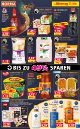 Gazetka promocyjna Norma - Norma - Gazetka - ważna od 28.05 do 28.05.2024 - strona 5 - produkty: ananas, auer, Becher, beutel, bohne, bohnen, chili, chips, cracker, eis, erbsen, flasche, fleisch, hühner, ingwer, kidney, Kristallsalz, kühlregal, mac, meerrettich, mit gemüse, natur, nerf, nudel, nudeln, regal, reis, Rettich, rind, rindfleisch, salz, sauce, snack, soja, sojasauce, sonnenspray, Spezi, Sriracha, Sushi, Ti, tisch, wasa, wok