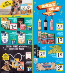 Gazetka promocyjna E Center - Angebote der Woche - Gazetka - ważna od 03.06 do 03.06.2023 - strona 19 - produkty: axe, beutel, bio, bratwurst, burger, deo, deospray, doppio passo, eis, elle, ente, flasche, grill, grillo, hundenahrung, hundesnack, hundesnacks, katzennahrung, Laufen, natur, natura, oro di parma, passo, primitivo, regensburger, reis, rostbratwurst, Schal, Schale, snack, snacks, super-knüller, tafeltrauben, Ti, Tiere, tomate, tomaten, trauben, wurst, ZTE