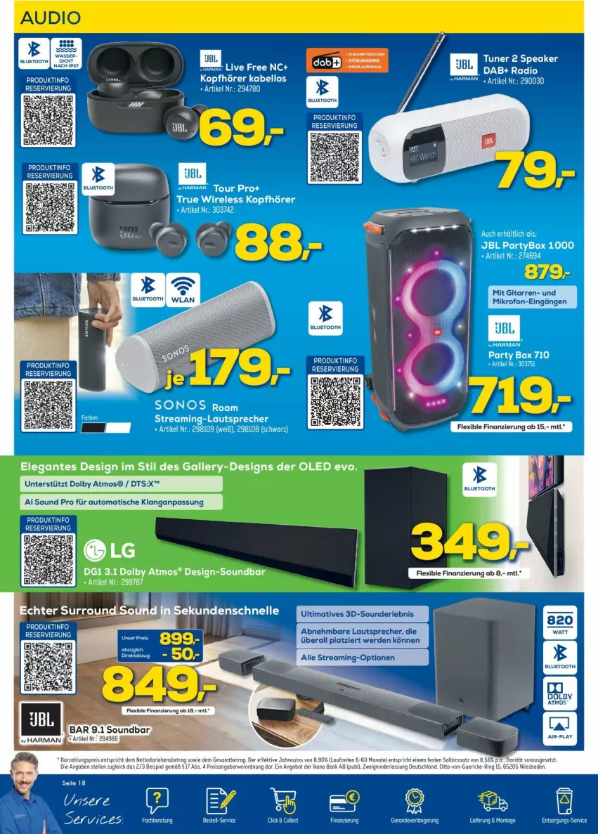 Aktueller Prospekt Euronics - Prospekte - von 08.06 bis 15.06.2022 - strona 18 - produkty: ente, erde, harman, jbl, kopfhörer, lautsprecher, Radio, Sonos, soundbar, Ti