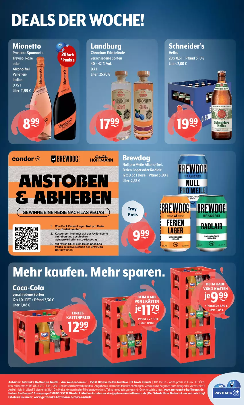 Aktueller Prospekt Getraenke Hoffmann - Prospekte - von 04.08 bis 09.08.2025 - strona 8 - produkty: abholpreise, alkohol, coca-cola, cola, ecco, eis, elle, getränk, getränke, gewinnspiel, mionetto, prosecco, puma, reis, Spiele, spumante, Ti