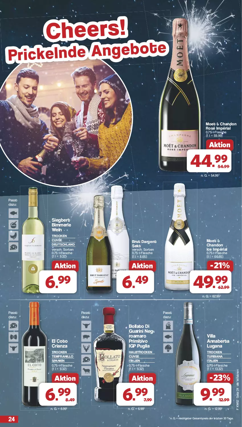 Aktueller Prospekt Famila - Prospekte - von 23.12 bis 31.12.2024 - strona 24 - produkty: amaro, brut, brut dargent, cuvée, eis, flasche, merl, moet, primitivo, reis, Ria, sekt, tempranillo, Ti, wein, ZTE