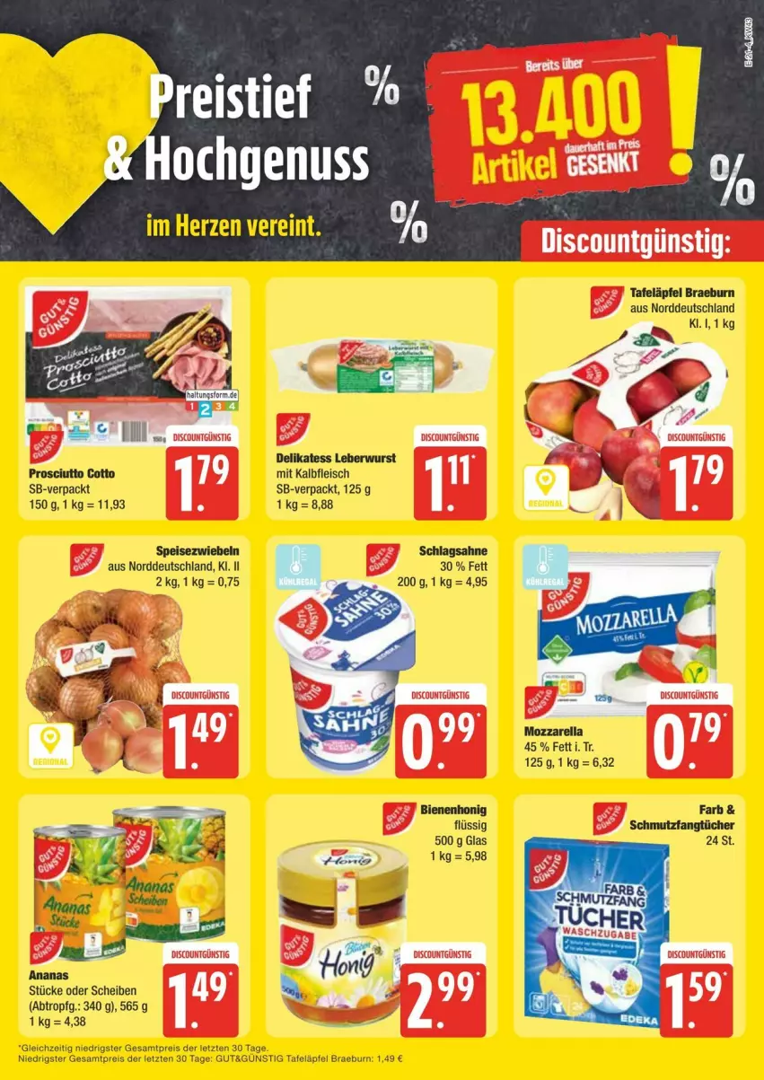 Aktueller Prospekt Edeka - Prospekte - von 19.10 bis 25.10.2024 - strona 21 - produkty: discount, eis, reis, tafeläpfel, Ti, ZTE