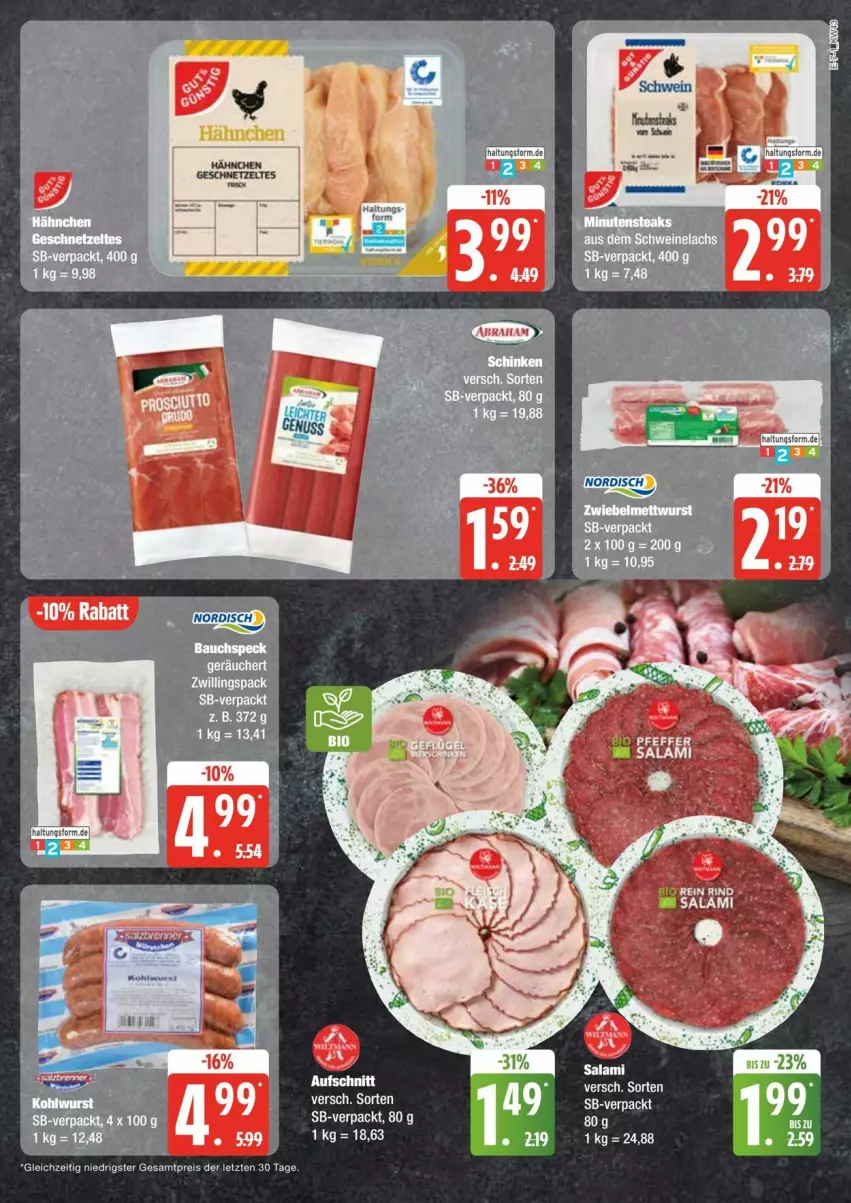 Aktueller Prospekt Edeka - Prospekte - von 19.10 bis 25.10.2024 - strona 7 - produkty: geschnetzeltes, salami, Zelt