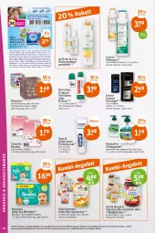 Gazetka promocyjna Tegut - Angebote der Woche - Gazetka - ważna od 12.08 do 12.08.2023 - strona 22 - produkty: aloe vera, aqua, baby-dry, binden, bio, Bio-Gemüse, Borotalco, Brei, bruno banani, camelia, coupon, coupons, creme, deo, deo spray, duschgel, erde, flasche, flüssigseife, gin, kosmetik, Kosmetiktücher, küche, Küchen, küchentücher, lavera, natur, natura, naturkosmetik, obst, olive, oral-b, palmolive, pampers, rabatt-coupon, Roller, Seife, shampoo, sofort-rabatt, sofortrabatt, Tasche, taschen, taschentücher, telefon, Tempo, Ti, tücher, uhr, windeln, zahncreme, zewa