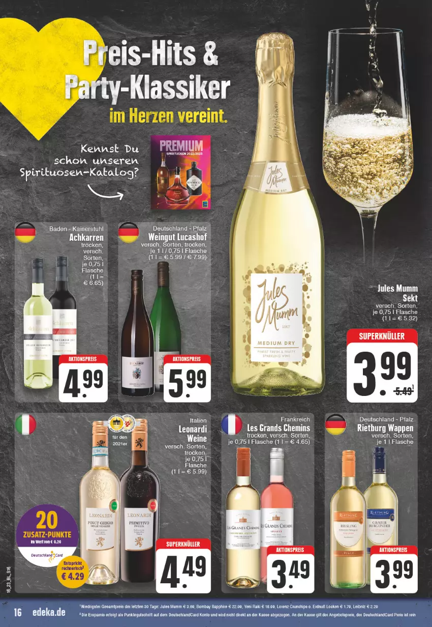 Aktueller Prospekt Edeka - Angebote der Woche - von 17.04 bis 22.04.2023 - strona 16 - produkty: aktionspreis, eis, flasche, primitivo, reis, tee, Ti