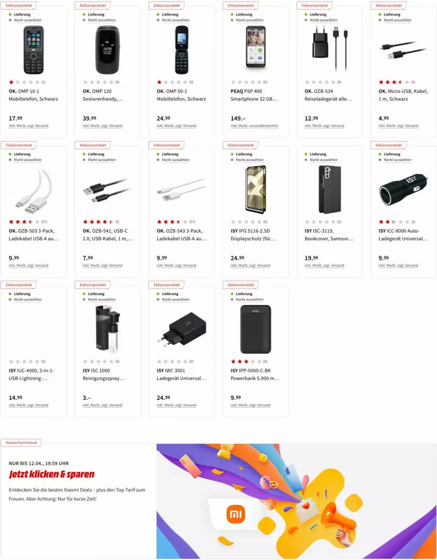 Aktueller Prospekt Media Markt - Prospekte - von 12.05 bis 19.05.2022 - strona 12 - produkty: auto, Bank, decke, deka, eis, ladegerät, ladekabel, lays, ndk, powerbank, Reinigung, reis, telefon, Ti, usb, versandkostenfrei