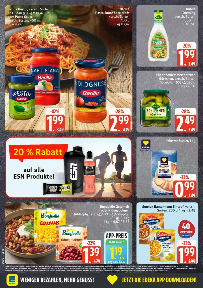 Aktueller Prospekt Edeka - Prospekte - von 26.01 bis 31.01.2026 - strona 16 - produkty: barilla, eintopf, eis, pasta, Pasta Sauce, pesto, reis, sauce, Spezi, topf, zucker