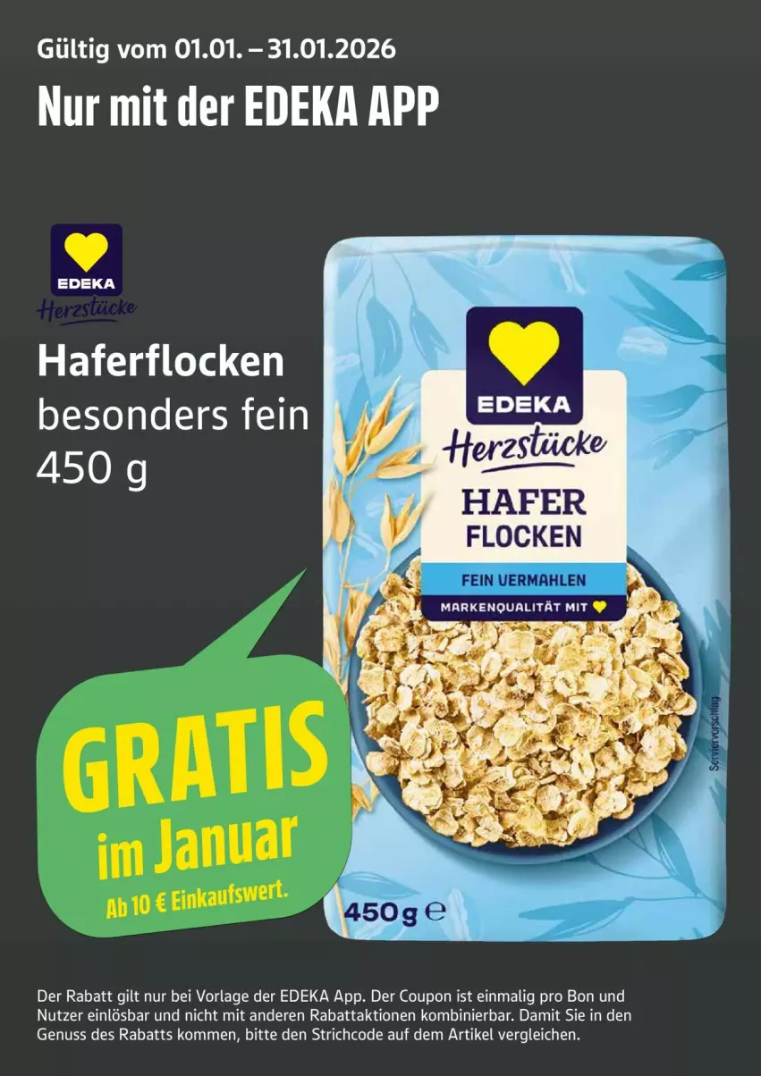 Aktueller Prospekt Edeka - Prospekte - von 26.01 bis 31.01.2026 - strona 20 - produkty: coupon, deka, hafer, haferflocken, nuss, Ti