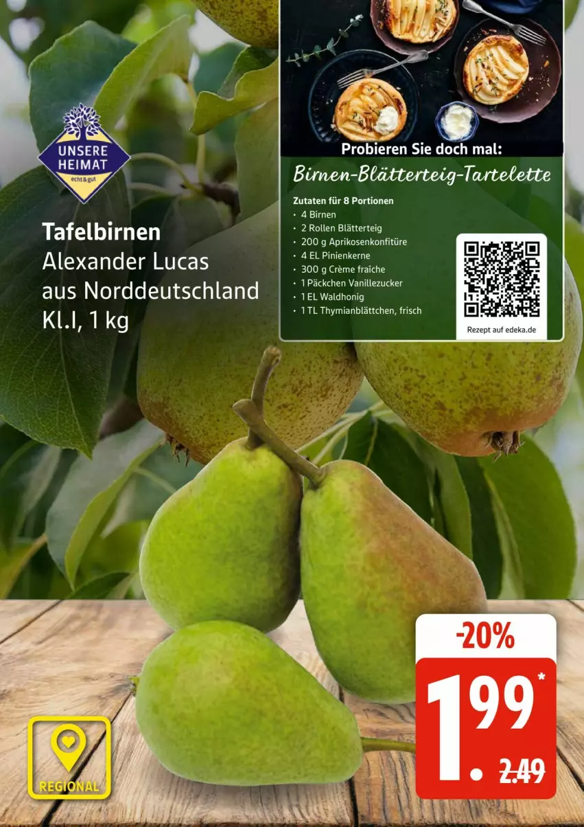 Aktueller Prospekt Edeka - Prospekte - von 26.01 bis 31.01.2026 - strona 9 - produkty: alexa, aprikose, aprikosen, bier, Biere, Birnen, blätterteig, creme, honig, konfitüre, tafelbirnen, Ti