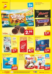 Gazetka promocyjna Netto Marken-Discount - Filial-Angebote - Gazetka - ważna od 18.06 do 18.06.2022 - strona 18 - produkty: beutel, duplo, eis, Kinder, kinder riegel, lindor, mars, ndk, reis, riegel, ritter, ritter sport, rum, schoko, schokolade, snickers, Sport, Ti, toffifee, versandkostenfrei