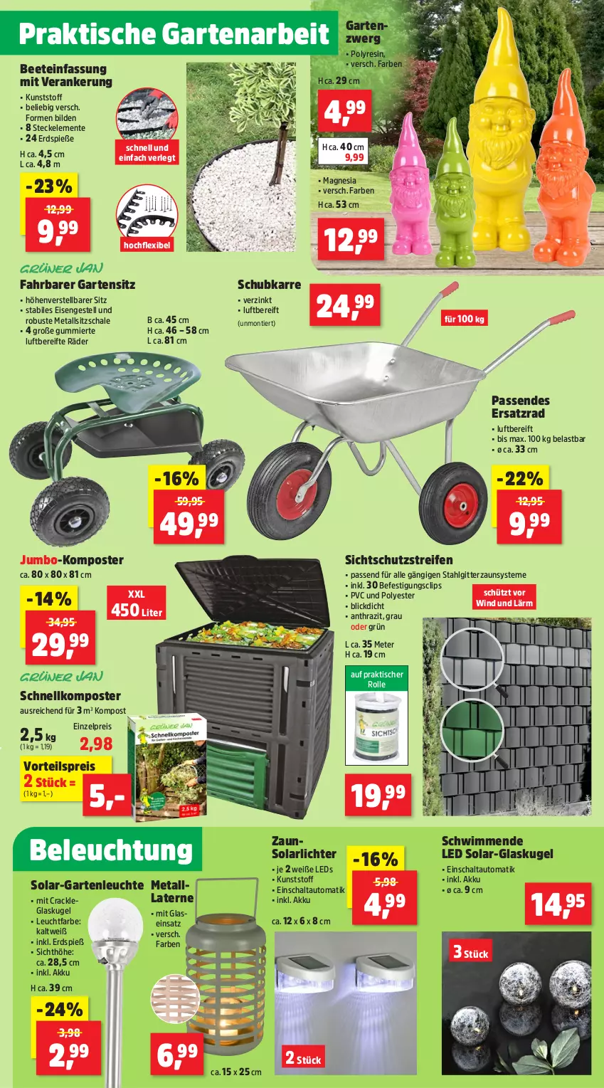 Aktueller Prospekt Thomas Philipps - von 08.04 bis 13.04.2024 - strona 9 - produkty: akku, auto, beleuchtung, eis, ente, Garten, Glaskugel, jumbo, Komposter, Kugel, laterne, leds, Leuchte, LG, passend für alle, reifen, reis, Schal, Schale, Ti, tisch, vorteilspreis