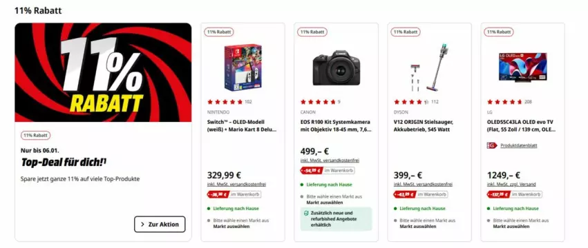 Aktueller Prospekt Media Markt - Prospekte - von 02.01 bis 11.01.2025 - strona 1 - produkty: akku, angebot, angebote, Ti