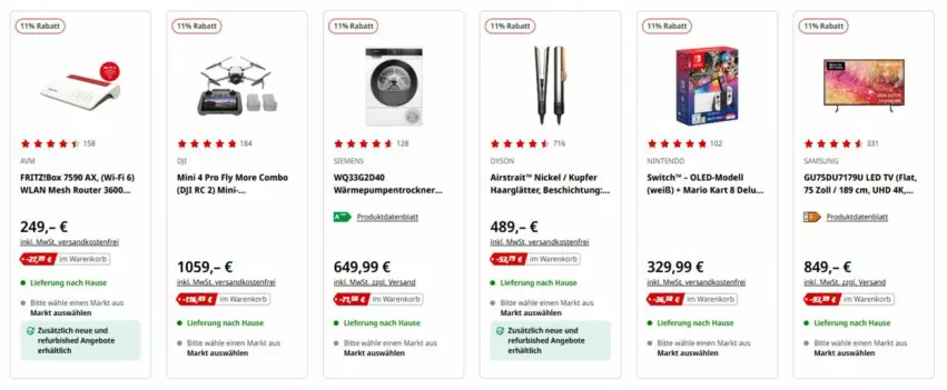 Aktueller Prospekt Media Markt - Prospekte - von 02.01 bis 11.01.2025 - strona 3 - produkty: fritz, haarglätter, ndk, Router, Trockner, uhd, versandkostenfrei, wärmepumpentrockner