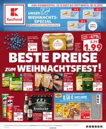 Gazetka promocyjna Kaufland - Gazetka - ważna od 28.12 do 28.12.2022 - strona 1 - produkty: alkohol, angebot, angebote, beere, beeren, beutel, bohne, bohnen, Brei, chips, coppenrath, coupon, coupons, eis, erde, ferrero, Ferrero Rocher, grünländer, gutschein, heidelbeere, heidelbeeren, jacobs, kaffee, Käse, kerze, krombache, krombacher, krombacher pils, maggi, maggi fix, nuss, oder radler, pils, pringles, rabatt-coupon, radler, reis, ring, sahne, Schal, Schale, schnittkäse, schoko, Spezi, Sushi, Tasche, taschen, Tchibo, telefon, Ti, würfel, ZTE