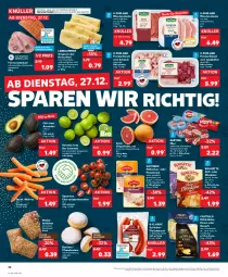 Gazetka promocyjna Kaufland - Gazetka - ważna od 28.12 do 28.12.2022 - strona 20 - produkty: angebot, avocado, avocados, babybel, backwaren, berliner, beutel, bio, brötchen, buch, dinkelbrötchen, dinkelmehl, eis, esrom, farmerschinken, fleisch, fleischwurst, Fondue, frische backwaren, frucht, Geflügel, gin, grapefruit, grill, gutfried, halbfester schnittkäse, höhlenkäse, Holz, jungbullen, Käse, kuchen, lachs, leerdammer, limette, limetten, mac, mehl, Mett, metten, minutensteaks, mit frucht, möhren, natur, nuss, Ofen, Ofenkäse, Pfannkuchen, purland, pute, putenbrust, reis, rispentomaten, rouge, rougette, Schal, Schale, schinken, schinkenfleischwurst, schnittkäse, schwein, schweine, Schweinelachs, spitzenqualität, steak, steaks, Ti, tomate, tomaten, trolli, wein, weine, würfel, wurst, ZTE