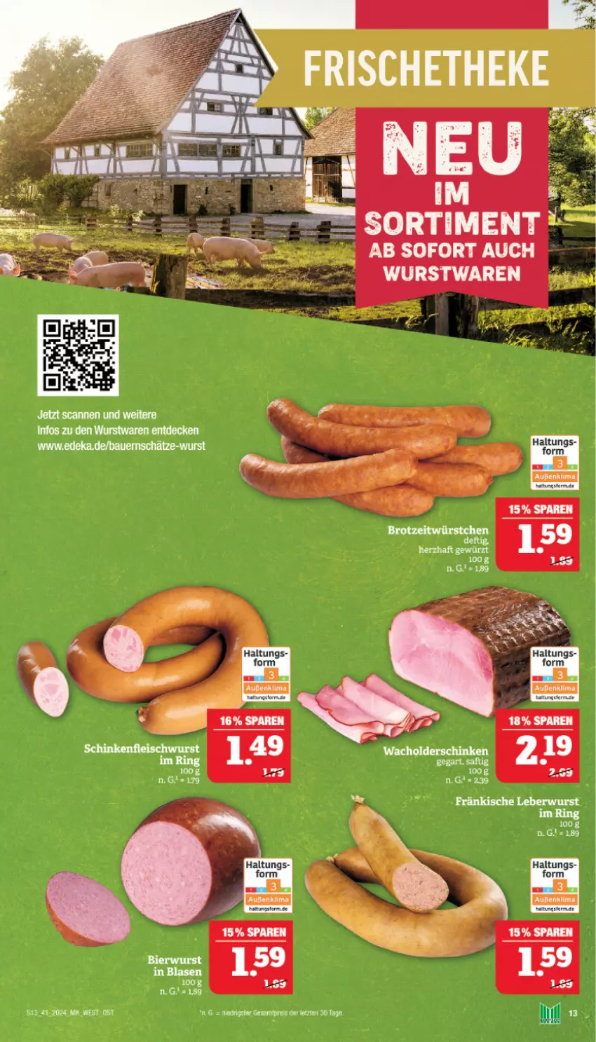 Aktueller Prospekt Marktkauf - Prospekt - von 06.10 bis 12.10.2024 - strona 13 - produkty: auer, Bau, Bauer, brot, deka, gewürz, tee, Ti, wurst, würstchen