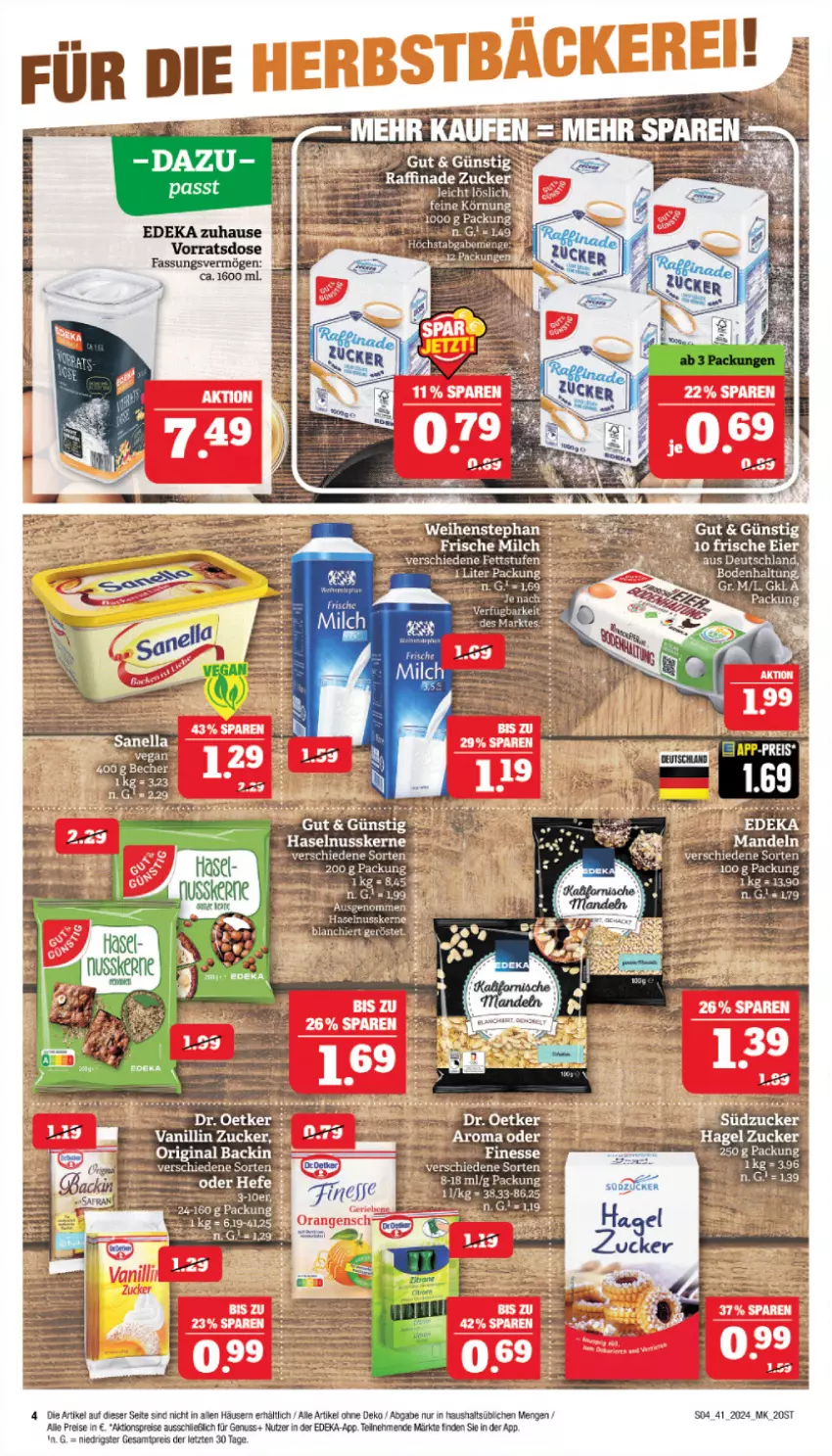 Aktueller Prospekt Marktkauf - Prospekt - von 06.10 bis 12.10.2024 - strona 4 - produkty: aktionspreis, deka, eis, Elan, frische milch, haselnuss, Hefe, lack, milch, nuss, Raffinade Zucker, reis, Ti, ZTE, zucker