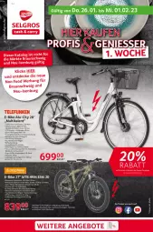 Gazetka promocyjna Selgros - Nonfood - Gazetka - ważna od 01.02 do 01.02.2023 - strona 1 - produkty: acer, akku, Bau, blaupunkt, E-Bike, elle, felgen, gabel, Kette, korb, LG, Lithium-Lonen-Akku, rücklicht, sattel, Schal, shimano, tee, telefunken, Ti