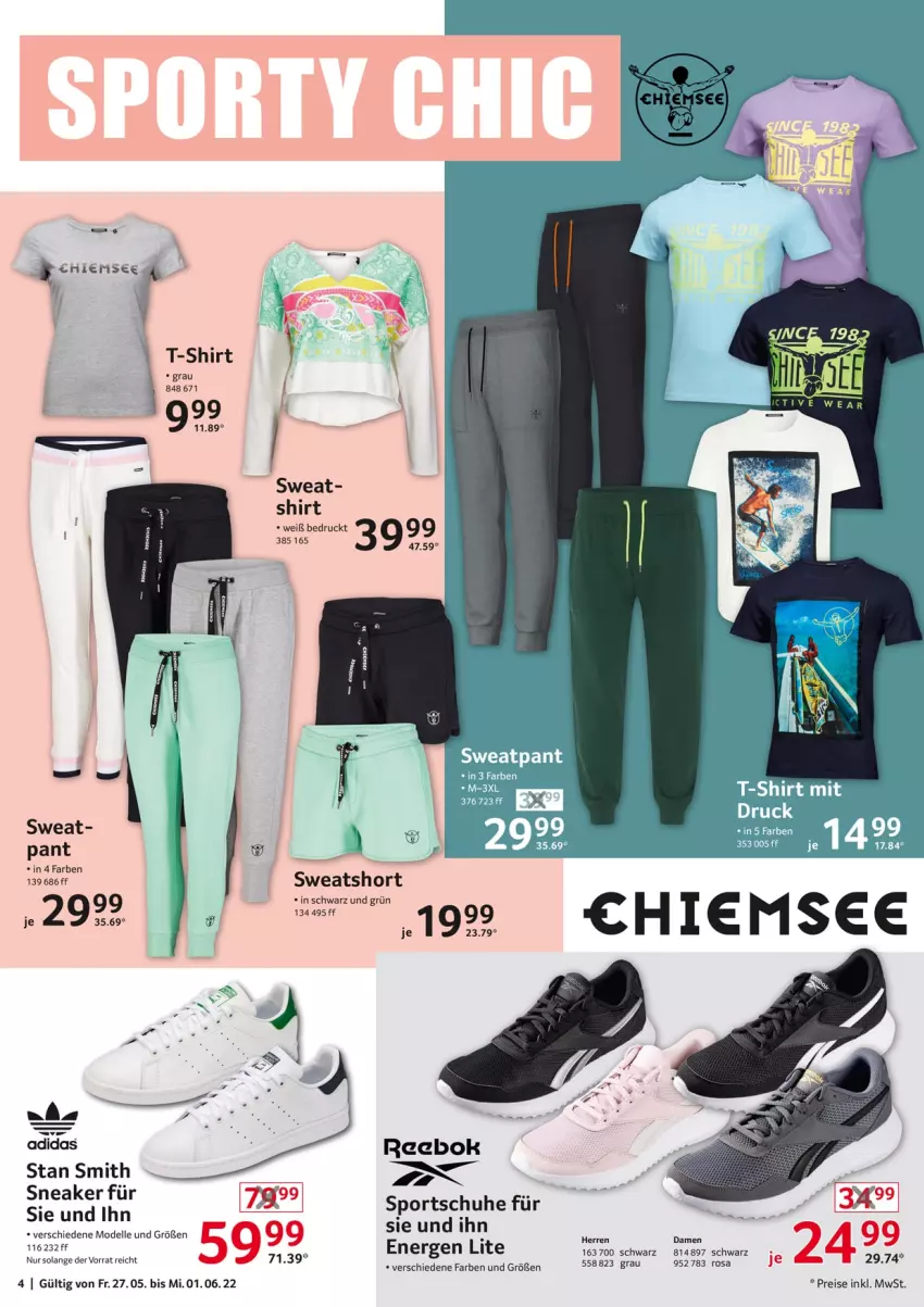 Aktueller Prospekt Selgros - Nonfood - von 27.05 bis 01.06.2022 - strona 4 - produkty: Adidas, dell, eis, elle, Mode, Reebok, reis, schuhe, shirt, sneaker, Sport, sportschuhe, T-Shirt, Ti