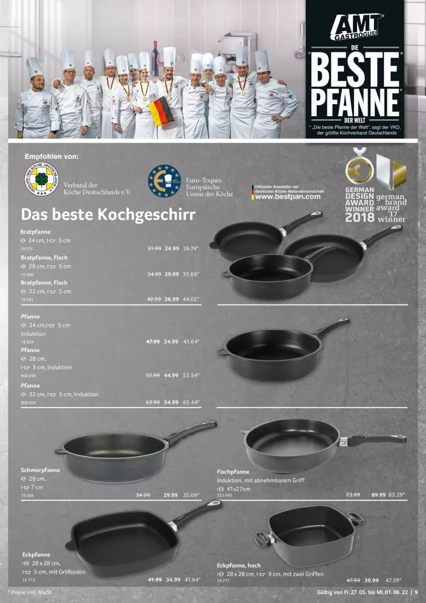 Aktueller Prospekt Selgros - Nonfood - von 27.05 bis 01.06.2022 - strona 9 - produkty: bratpfanne, Germ, geschirr, grill, pfanne, schmorpfanne, Ti