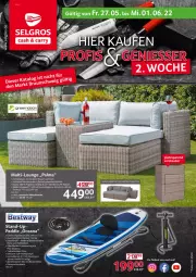 Gazetka promocyjna Selgros - Nonfood - Gazetka - ważna od 01.06 do 01.06.2022 - strona 1 - produkty: abdeckhaube, eis, hocker, kissen, LG, reis, rel, Ria, rückenlehne, rucksack, sac, sessel, Sport, Ti, tisch