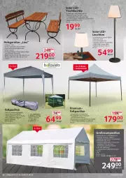 Gazetka promocyjna Selgros - Nonfood - Gazetka - ważna od 01.06 do 01.06.2022 - strona 26 - produkty: akku, Bank, ente, Faltpavillon, garnitur, Holz, lack, latte, leds, Leuchte, leuchten, pavillon, Ria, ring, Schal, Ti, tisch, wasser