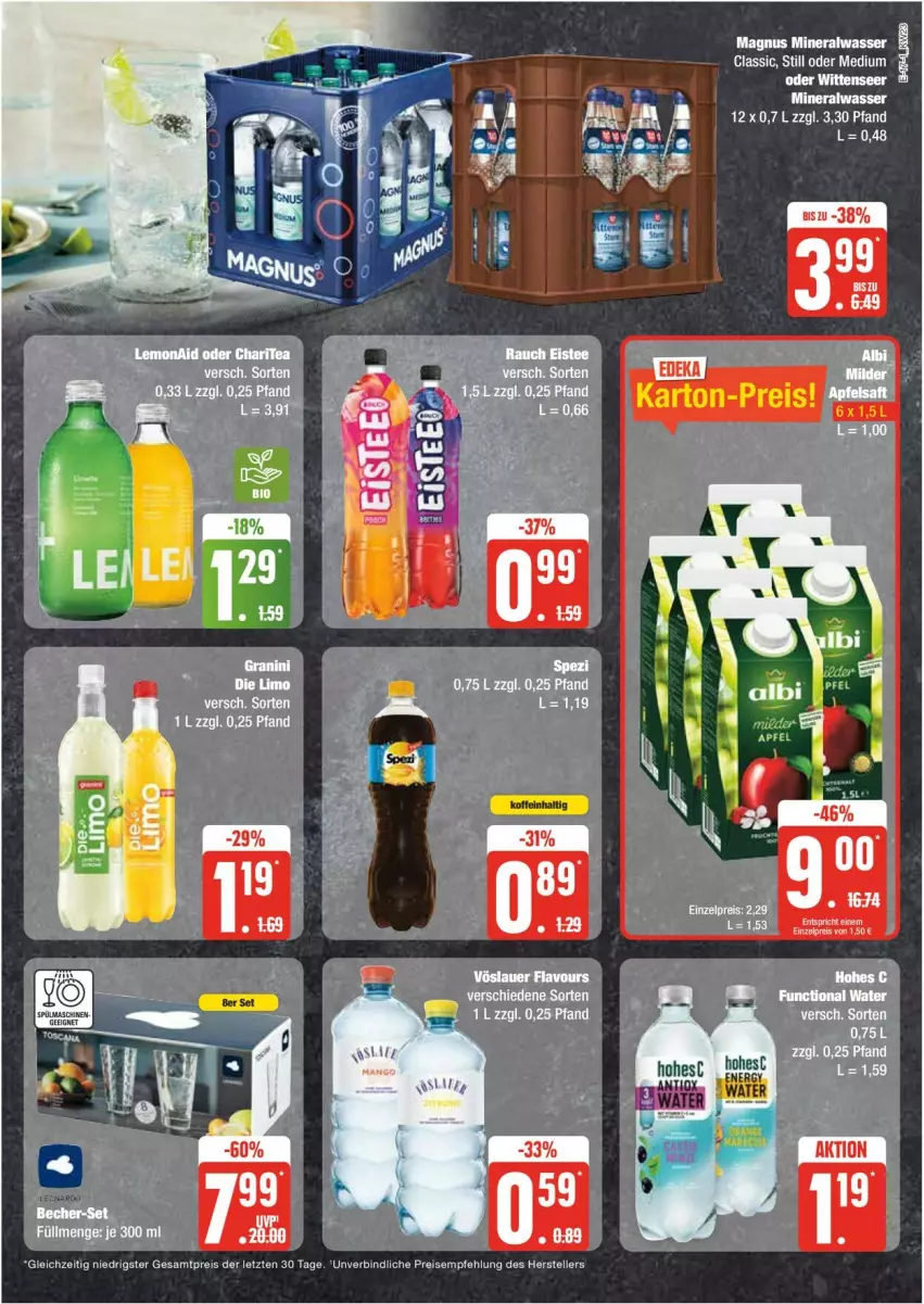 Aktueller Prospekt Edeka - Prospekte - von 03.06 bis 08.06.2024 - strona 17 - produkty: Alwa, eis, elle, mineralwasser, Mineralwasser Classic, reis, teller, Ti, wasser, ZTE