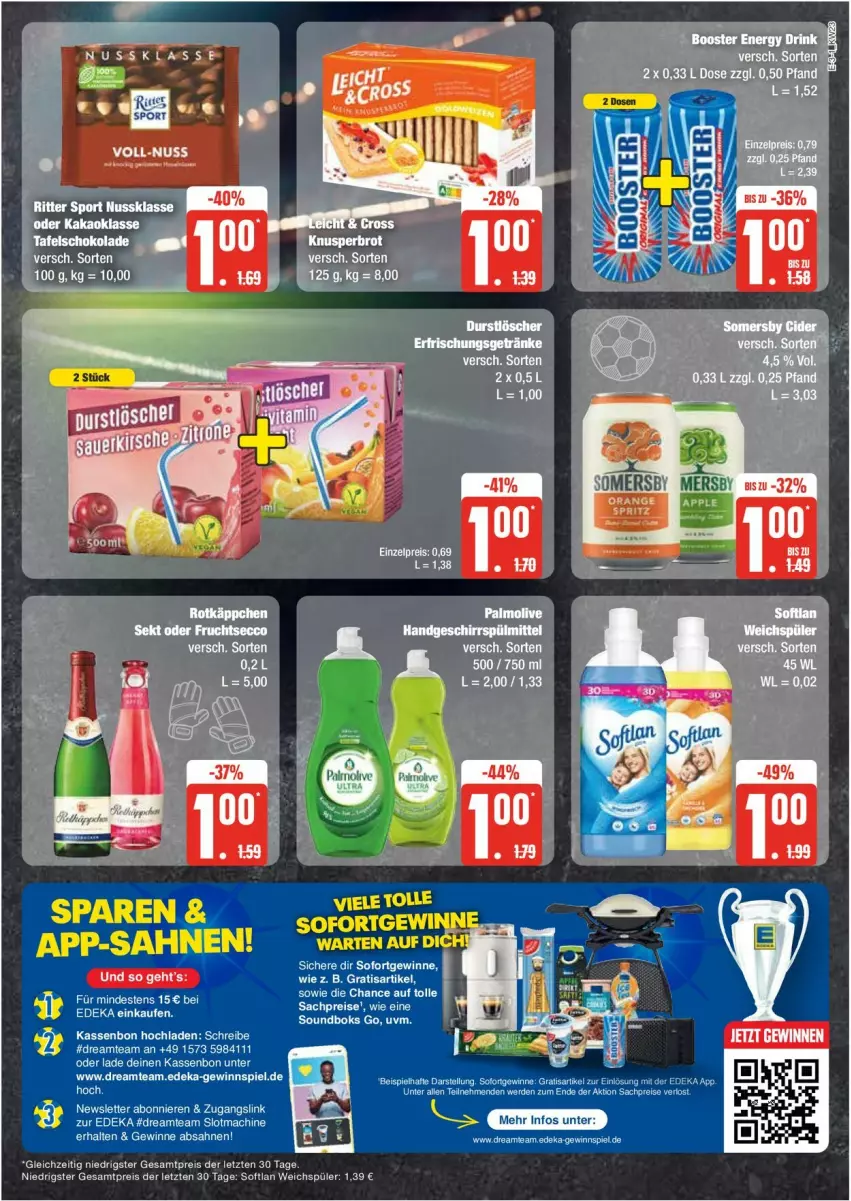 Aktueller Prospekt Edeka - Prospekte - von 03.06 bis 08.06.2024 - strona 3 - produkty: deka, drink, eis, elle, energy drink, erde, gewinnspiel, HP, kakao, mac, nuss, reis, sac, sahne, Softlan, Ti, weichspüler, ZTE