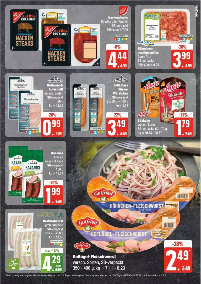 Aktueller Prospekt Edeka - Prospekte - von 03.06 bis 08.06.2024 - strona 7 - produkty: bratwurst, brie, eis, fleisch, fleischwurst, Geflügel, Geflügel-Fleischwurst, Käse, Nackensteak, nackensteaks, reis, rostbratwurst, steak, steaks, Ti, wurst, Yo, ZTE