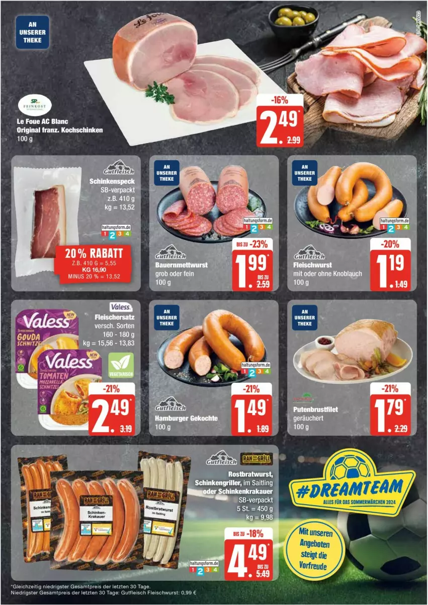 Aktueller Prospekt Edeka - Prospekte - von 03.06 bis 08.06.2024 - strona 9 - produkty: Bebe, eis, fleisch, fleischwurst, gin, grill, gutfleisch, kochschinken, reis, schinken, Schinkengriller, wurst, ZTE