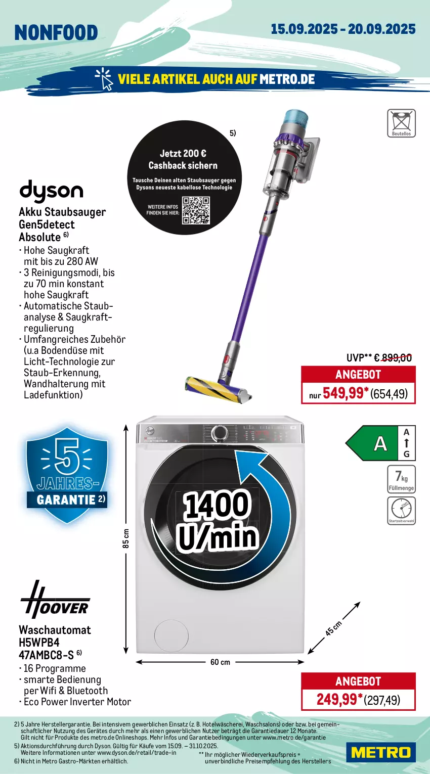 Aktueller Prospekt Metro - Wochen-Angebote Gastro - von 15.09 bis 20.09.2025 - strona 17 - produkty: akku, angebot, auer, auto, Bau, baumwolle, decke, Deckel, Dyson, eimer, eis, elle, flasche, kraft, leimer, Metro, metro gastro, papier, persil, Reinigung, reis, Ria, Schere, staubsauger, teller, Ti, tiefpreis, tisch, toilettenpapier, tücher, vollwaschmittel, wandhalterung, waschmittel, wolle