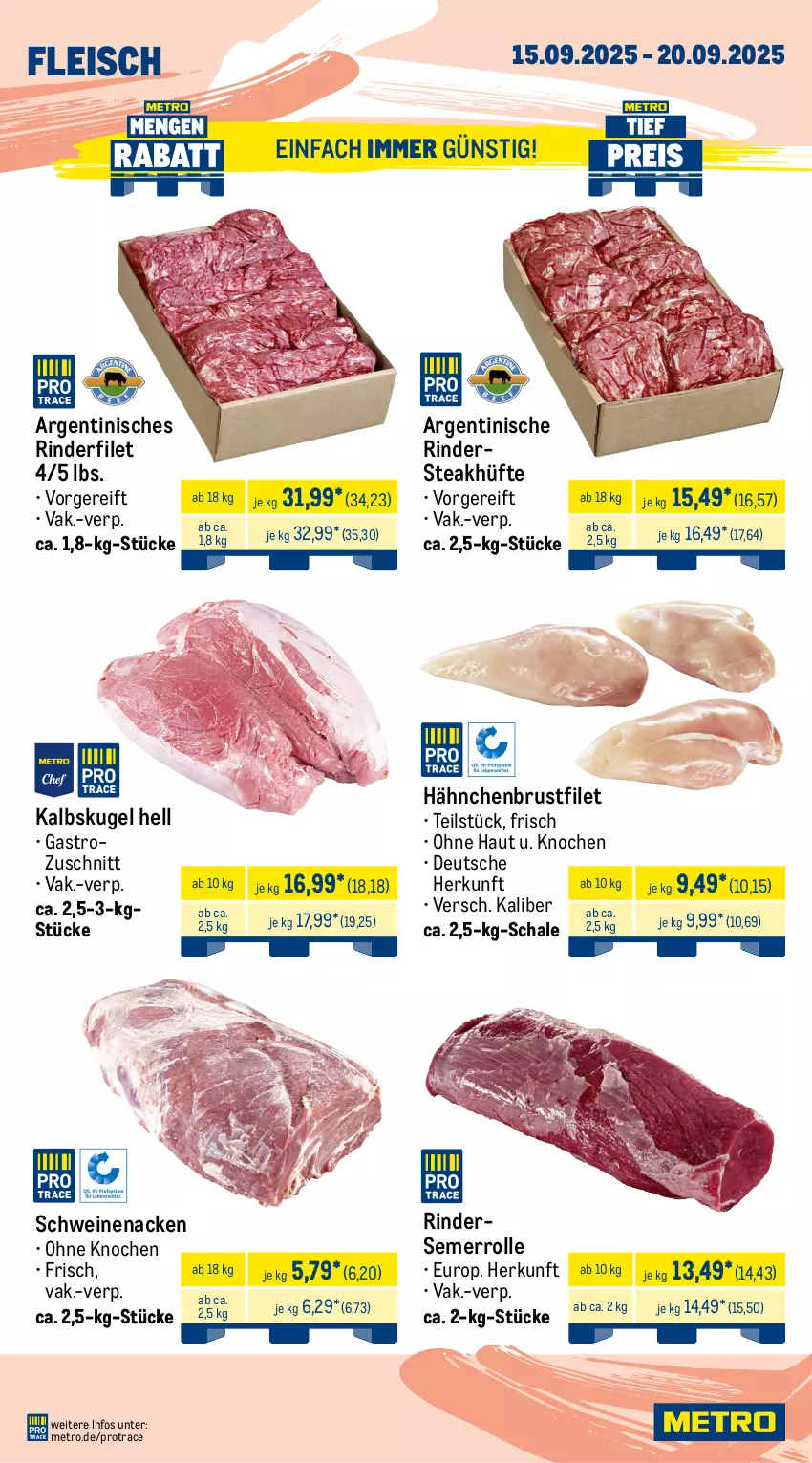 Aktueller Prospekt Metro - Wochen-Angebote Gastro - von 15.09 bis 20.09.2025 - strona 2 - produkty: angebot, axe, braten, brustfilet, burger, eis, erbsen, filet, fleisch, grill, grillhaxe, hähnchenbrust, hähnchenbrustfilet, Haxe, kasseler, Kette, krustenbraten, Kugel, lachs, lamm, lammkeule, Metro, pflanze, pflanzen, rind, rinder, rinderfilet, Rindersteak, Schal, Schale, schinken, schnitten, schwein, schweine, Schweinelachs, schweinenacken, soja, steak, steakhüfte, Ti, wein, weine, Yo