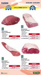 Gazetka promocyjna Metro - Wochen-Angebote Gastro - Gazetka - ważna od 20.09 do 20.09.2025 - strona 4 - produkty: Abtei, angebot, angebote, aqua, beef, eis, elle, entrecôte, filet, fisch, fische, Fischer, fischtheke, fleisch, forelle, frischfisch, garnelen, lachs, lachsfilet, Metro, rel, Ria, rind, rinder, rinderfilet, roastbeef, rwe, Schere, seelachsfilet, sim, steak, steakhüfte, Ti, Wild