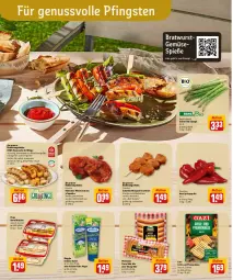 Gazetka promocyjna Rewe - Diese Woche im Angebot! - Gazetka - ważna od 04.06 do 04.06.2022 - strona 13 - produkty: auer, Bau, Bauer, bio, bratwurst, butter, chili, eis, elle, filet, filets, Frische Hähnchen, grill, hähnchenbrust, hausmarke, kartoffel, kartoffelsalat, Käse, kräuter, medaillons, meggle, minutensteaks, nuss, oder kräuter, paprika, pfanne, pfannen, pfannenkäse, Popp, reis, rewe hausmarke, rezept, salat, schnitten, schwein, schweine, schweinefilet, spargel, Spitzpaprika, steak, steaks, Ti, und pfanne, wein, weine, wiesbauer, wurst