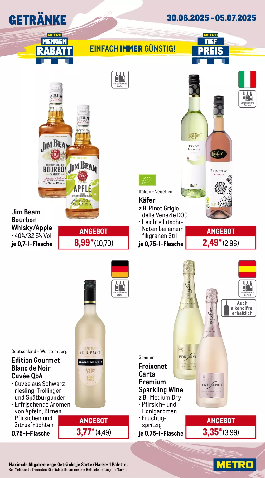 Aktueller Prospekt Metro - Wochen-Angebote - von 30.06 bis 05.07.2025 - strona 14 - produkty: akku, angebot, Apple, Birnen, bourbon, burgunder, bürste, cuvée, dell, Dyson, eis, Elektro, elle, flasche, freixenet, frucht, früchte, früchten, geschirr, geschirrspülmittel, getränk, getränke, hochdruckreiniger, honig, jim beam, Jubiläums, käfer, Kärcher, kraft, küche, Küchen, küchentücher, mac, Metro, Palette, papier, pfirsich, pfirsiche, Pinot, pinot grigio, reiniger, Reinigung, Reinigungsmittel, reis, riesling, schlauch, schwarzriesling, somat, spätburgunder, spülmittel, staubsauger, teller, Ti, Tiere, trolli, trollinger, tücher, wandhalterung, waschmittel, whisky, zewa